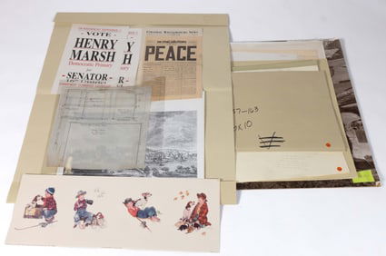 ASSORTED 20TH CENTURY PRINTED MATERIALS, UNCOUNTED LOT