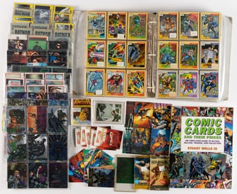 MARVEL UNIVERSE / SUPERHERO COLLECTIBLE TRADING CARDS, LARGE UNCOUNTED LOT