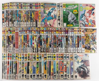 MARVEL COPPER / MODERN AGE "WEB OF SPIDER-MAN" COMIC BOOKS, LOT OF 99