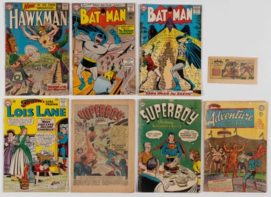 ASSORTED MOSTLY SILVER AGE DC SUPERHERO COMIC BOOKS, LOT OF EIGHT