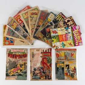 ASSORTED MOSTLY LOW-GRADE GOLDEN AGE SUPERHERO COMIC BOOKS, LOT OF 14