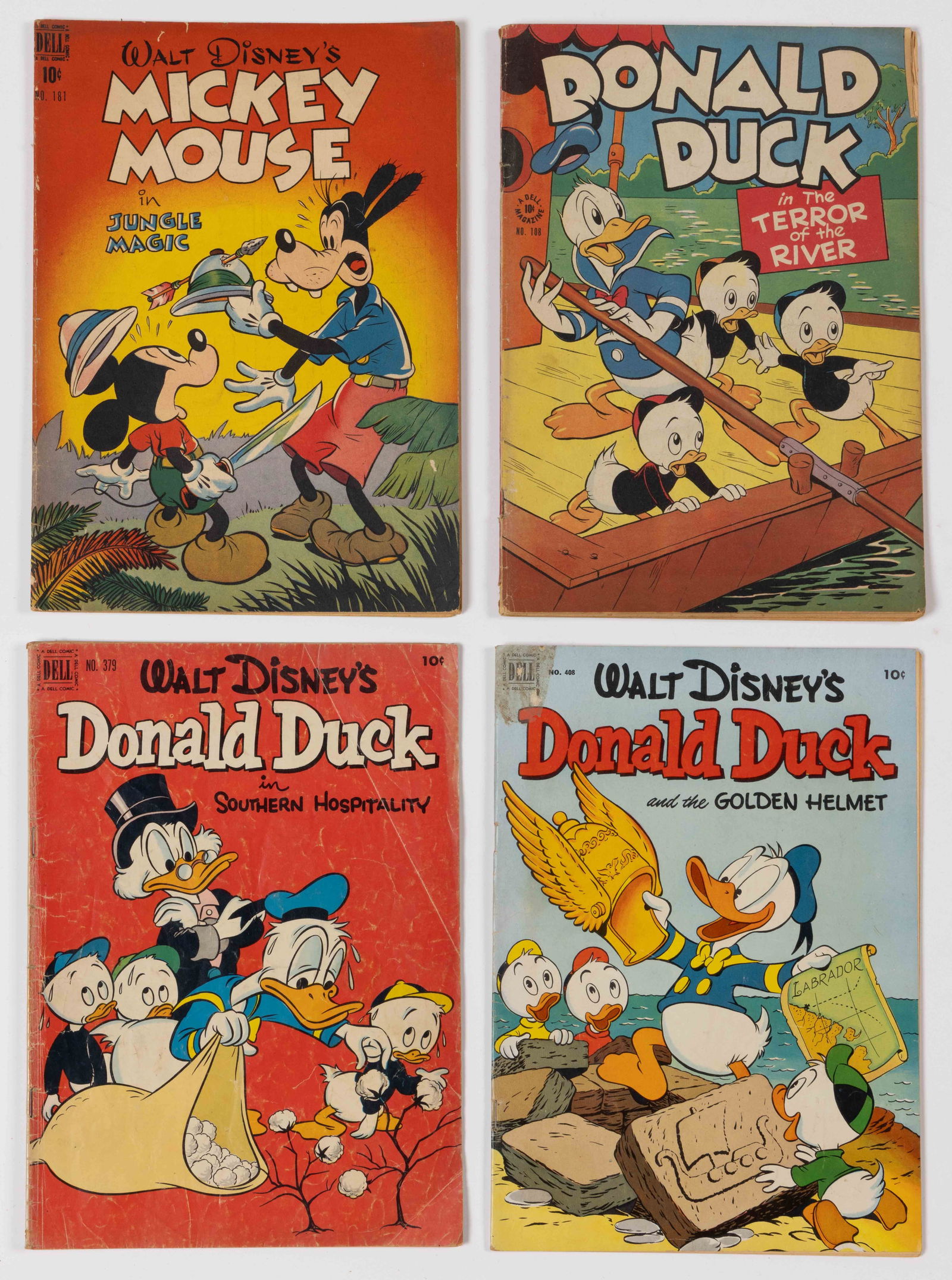 DELL FOUR COLOR GOLDEN AGE COMIC BOOKS, LOT OF FOUR (1 of 1)