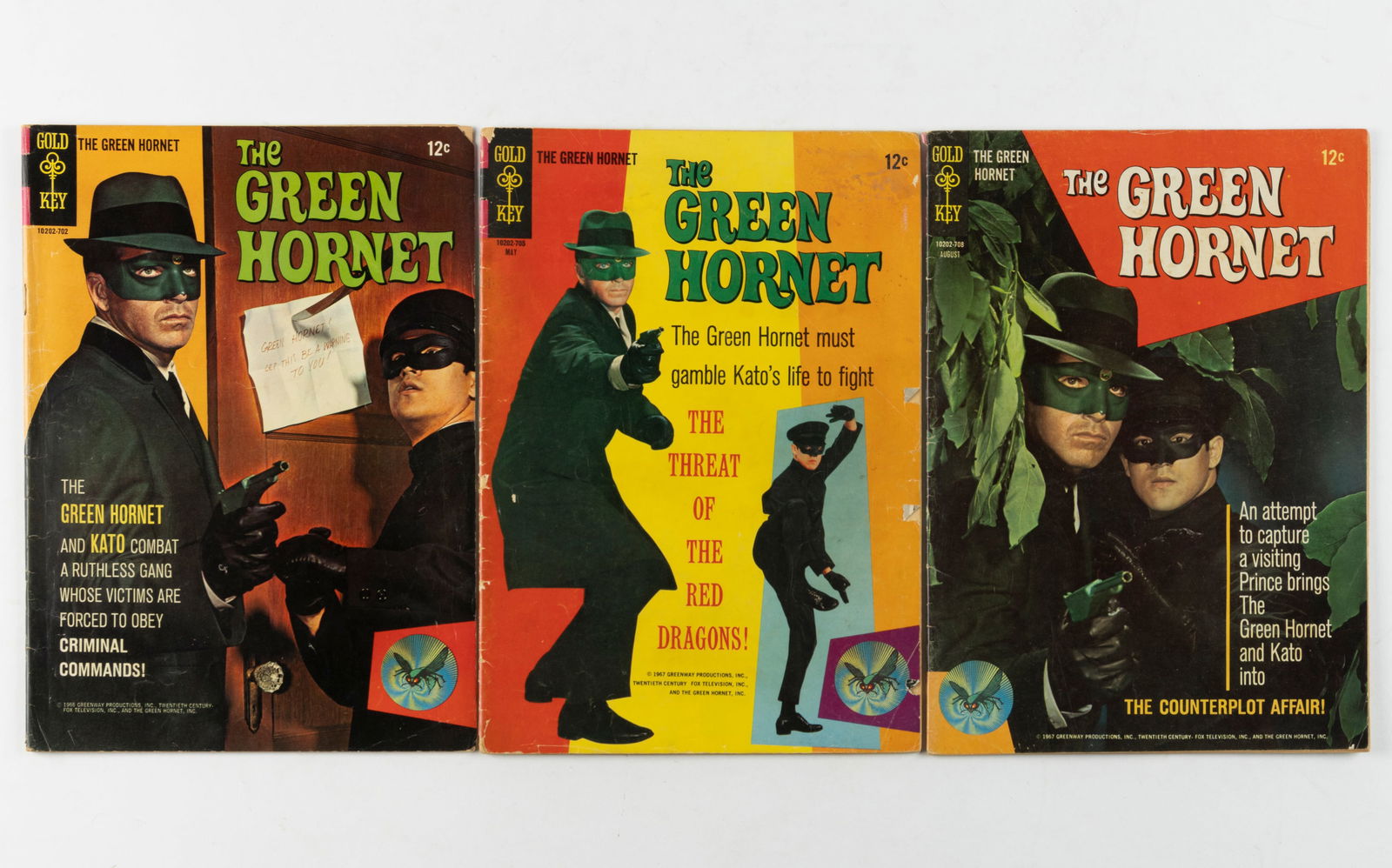 SILVER AGE "GREEN HORNET" GOLD KEY COMIC BOOKS, LOT OF THREE (1 of 1)