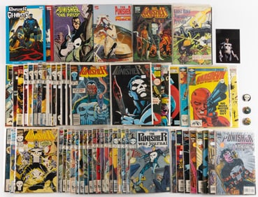 THE PUNISHER COPPER / MODERN AGE COMIC BOOKS AND RELATED ARTICLES, UNCOUNTED LOT