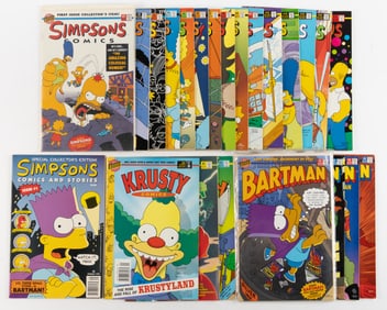ASSORTED 1990'S SIMPSONS / BONGO COMIC BOOKS, LOT OF 23
