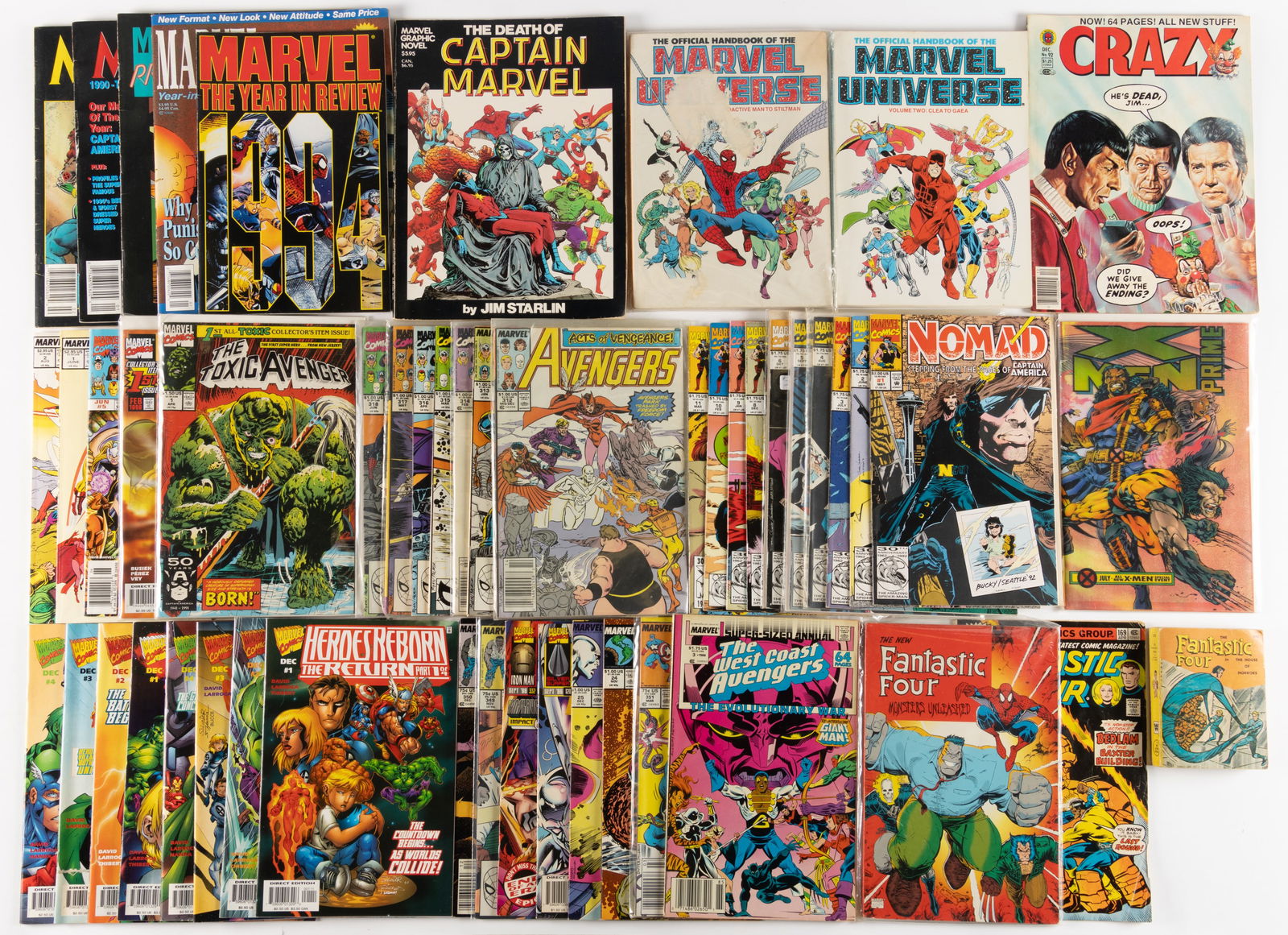 MARVEL MOSTLY COPPER / MODERN AGE SUPERHERO COMIC BOOKS AND RELATED ARTICLES, UNCOUNTED LOT (1 of 1)