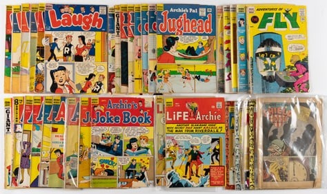 ARCHIE SERIES GOLDEN AND SILVER AGE COMIC BOOKS, LOT OF 35