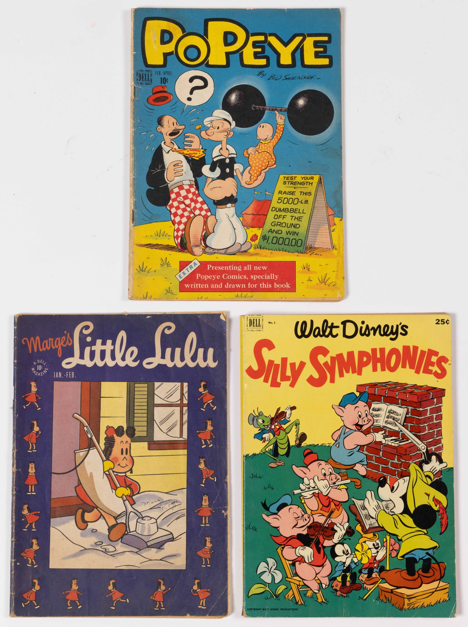 DELL NO. 1 / FIRST ISSUE GOLDEN AGE COMIC BOOKS, LOT OF THREE (1 of 1)