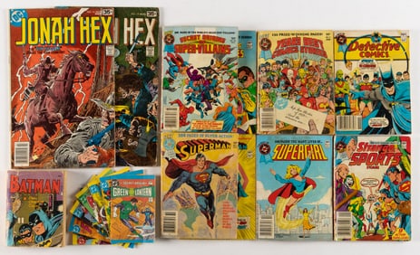 DC BRONZE AGE SUPERHERO COMIC BOOKS AND RELATED ARTICLES, LOT OF 18