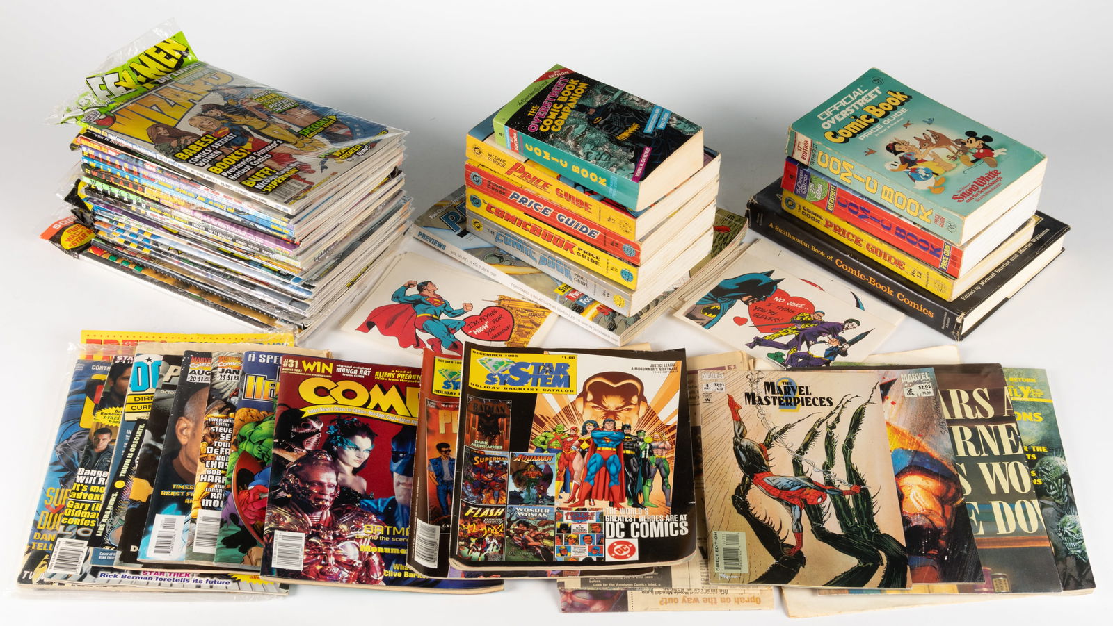COMIC BOOK COLLECTING / SUPERHERO PERIODICALS, REFERENCE MATERIAL, AND EPHEMERA, LARGE UNCOUNTED LOT (1 of 1)