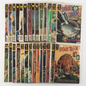 VINTAGE STAR TREK GOLD KEY BRONZE AGE COMIC BOOKS, LOT OF 28