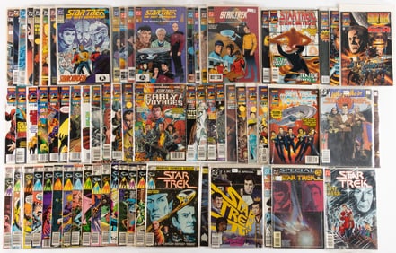 VINTAGE STAR TREK MARVEL AND DC BRONZE / MODERN AGE COMIC BOOKS, LOT OF 66