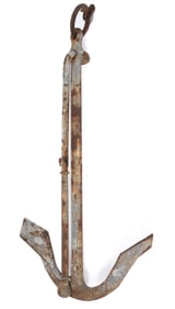 VIRGINIA ASSOCIATED CAST- AND WROUGHT-IRON SHIP'S ANCHOR
