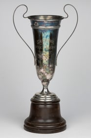 CANADIAN SILVER-PLATED 1930S SHERORA HOCKEY TROPHY