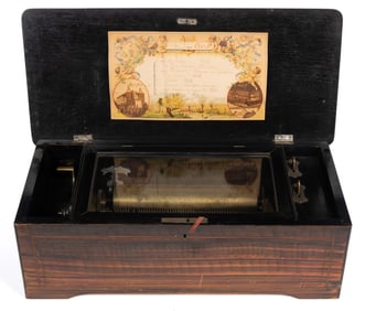 CONTINENTAL, PROBABLY SWISS, CYLINDER MUSIC BOX