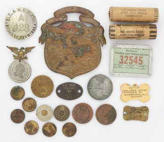 NEW YORK AND NEW JERSEY TOKENS / MEDALS AND RELATED ARTICLES, UNCOUNTED LOT
