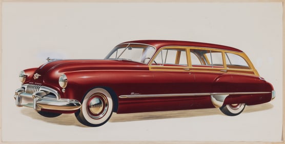 ORIGINAL AUTOMOBILE CONCEPT DRAWING / PAINTING FOR BUICK