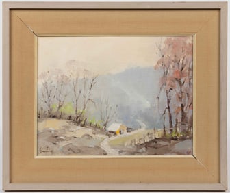 JAMES ECCLES (AMERICAN, 1885-1983) INDIANA LANDSCAPE PAINTING