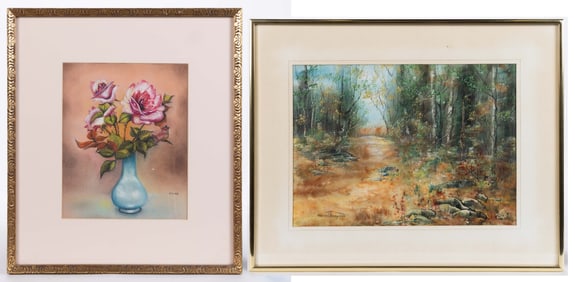 AMERICAN SCHOOL (21ST CENTURY) PAINTINGS, LOT OF TWO