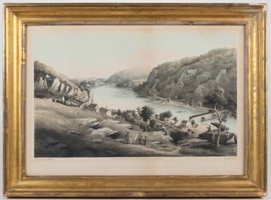 EDWARD BEYER (GERMAN / AMERICAN, 1820-1865) "ALBUM OF VIRGINIA / HARPER'S FERRY FROM JEFFERSON'S