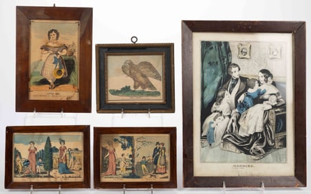 AMERICAN AND ENGLISH ENGRAVINGS / PRINTS, LOT OF FIVE