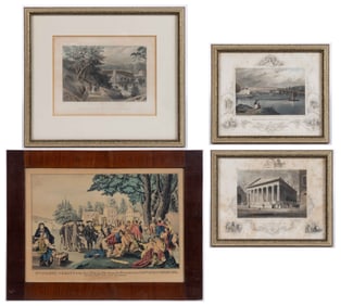 PENNSYLVANIA HISTORICAL PRINTS, LOT OF FOUR