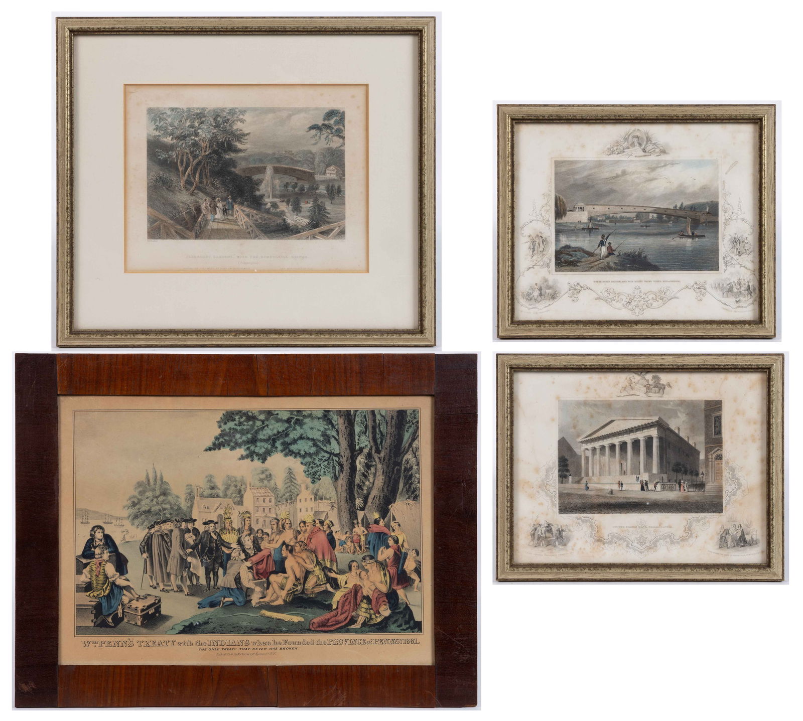 PENNSYLVANIA HISTORICAL PRINTS, LOT OF FOUR (1 of 5)