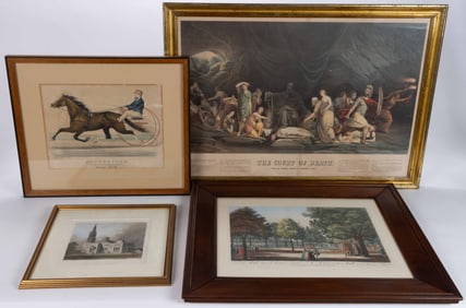 ASSORTED AMERICAN AND EUROPEAN ENGRAVINGS, LOT OF FOUR