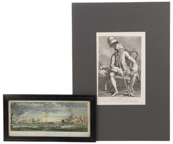 FIELDING & WALKER ETCHING OF WINDSOR CASTLE