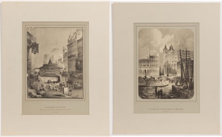 RUDOLF CRONAU (GERMAN / AMERICAN, 1855-1939) COLLOTYPE PRINTS, LOT OF TWO