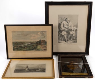 ASSORTED EUROPEAN PRINTS / ENGRAVINGS, LOT OF FOUR