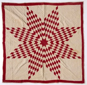 GREENE CO., VIRGINIA "LONE STAR / STAR OF BETHLEHEM" PIECED QUILT