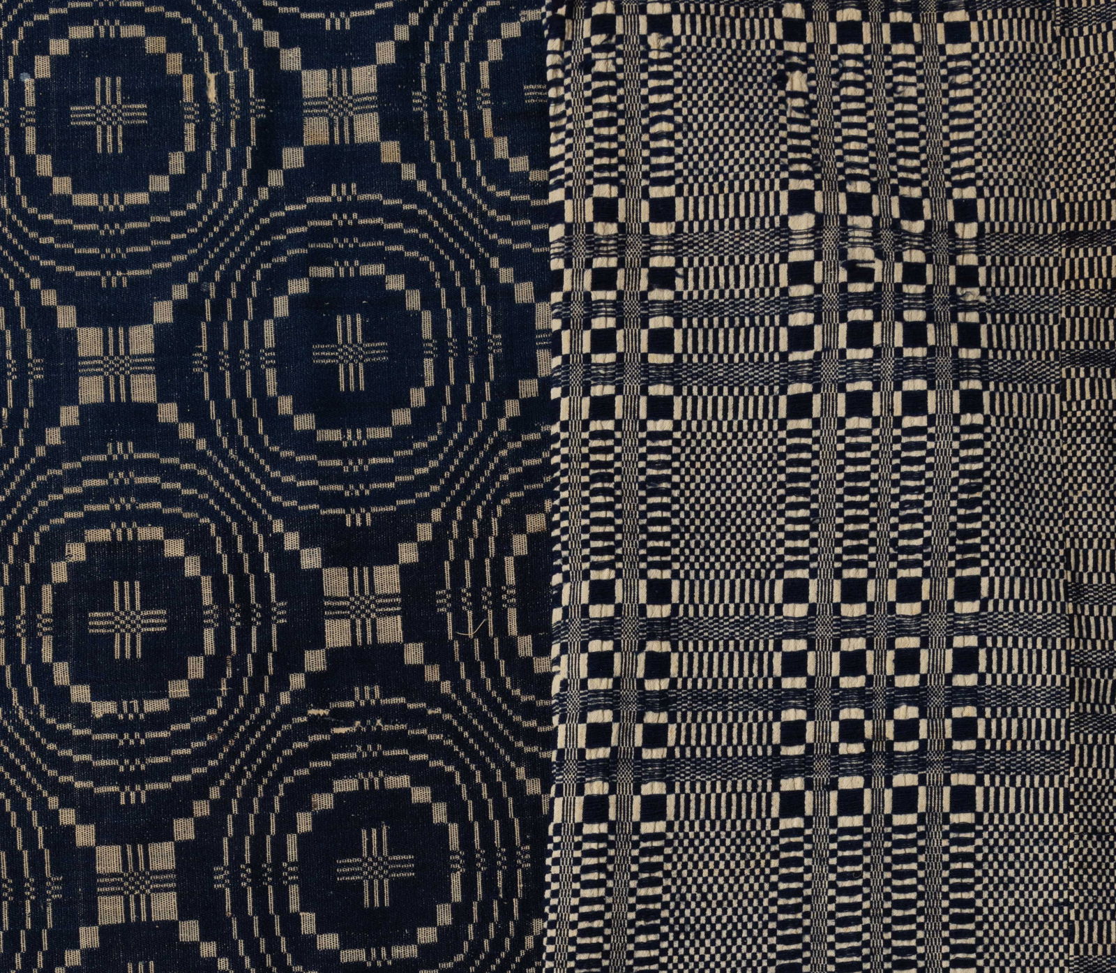 AMERICAN OVERSHOT COVERLETS, LOT OF TWO (1 of 7)