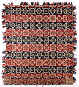 LUZERNE CO., PENNSYLVANIA SIGNED AND DATED JACQUARD COVERLET