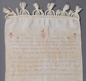 WARWICK, PENNSYLVANIA LINEN PLAIN-WEAVE HAND / SHOW TOWEL