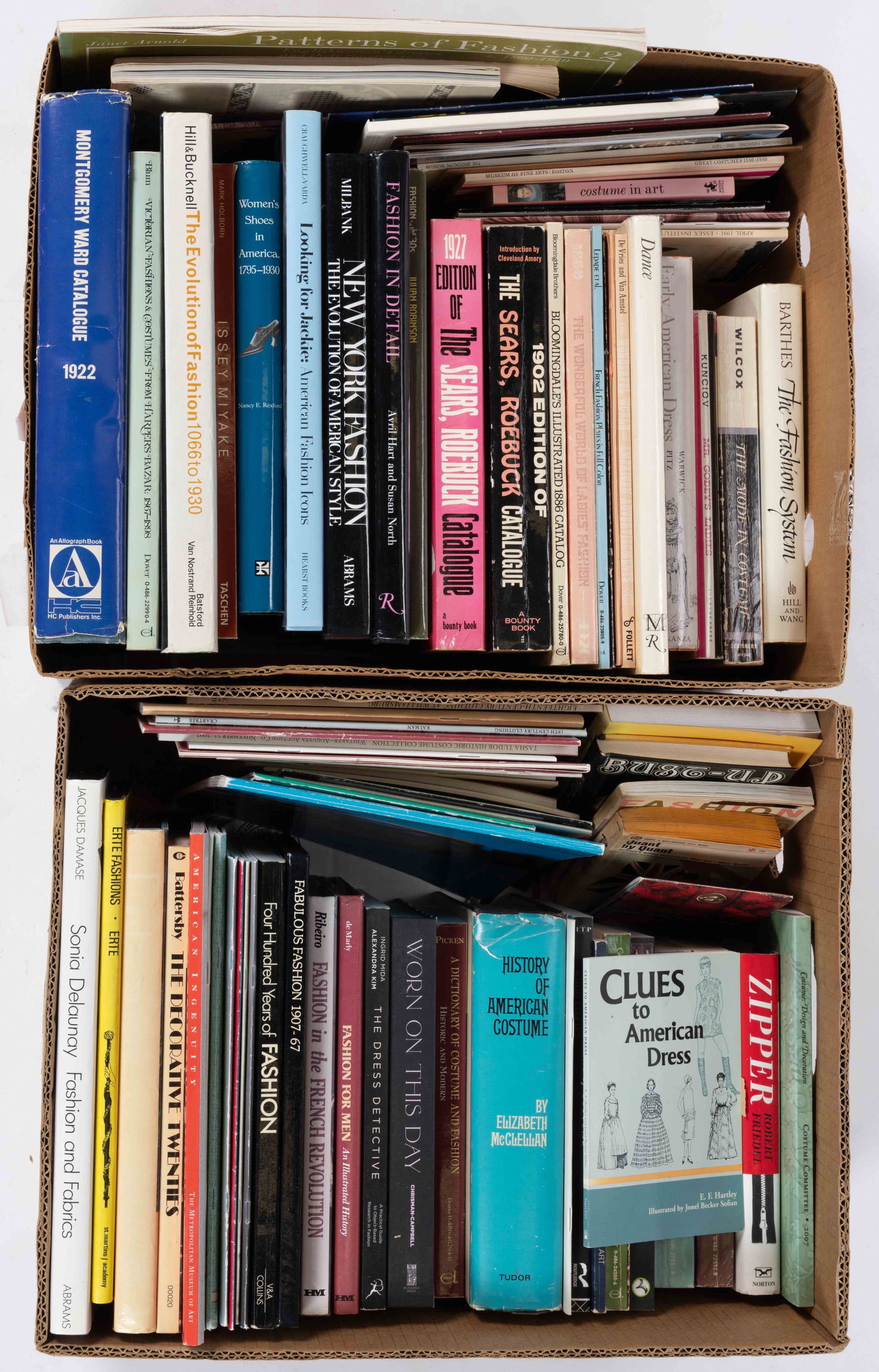 ASSORTED FASHION REFERENCE VOLUMES, UNCOUNTED LOT IN TWO BOXES (1 of 1)
