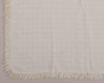 ANTIQUE WHITE COTTON WOVEN TABLE COVER