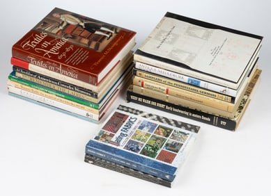 TEXTILES AND RELATED REFERENCE VOLUMES, LOT OF 19