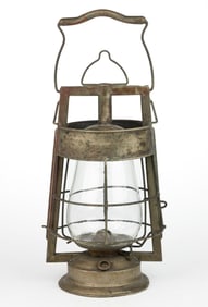 DIETZ "QUEEN" FIRE DEPARTMENT NICKEL-PLATE BRASS HOT-BLAST TUBULAR LANTERN