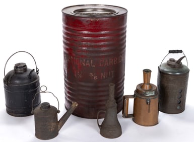 ASSORTED METALS OCCUPATIONAL, RAILROAD AND NAUTICAL FUEL AND OTHER ARTICLES, LOT SIX