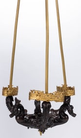 ARCHER & WARNER CAST-METAL FIGURAL SOLAR HANGING LAMP FRAME