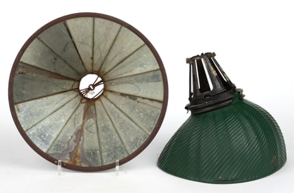ASSORTED INDUSTRIAL REFLECTOR LAMP / LIGHT SHADES, LOT OF TWO