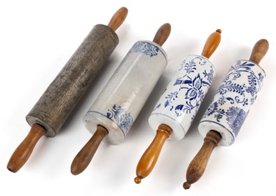 ASSORTED ROLLING PINS, LOT OF FOUR