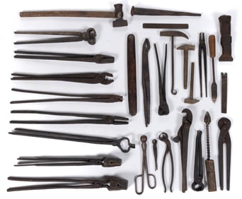ASSORTED BLACKSMITH AND RELATED TOOLS, UNCOUNTED LOT