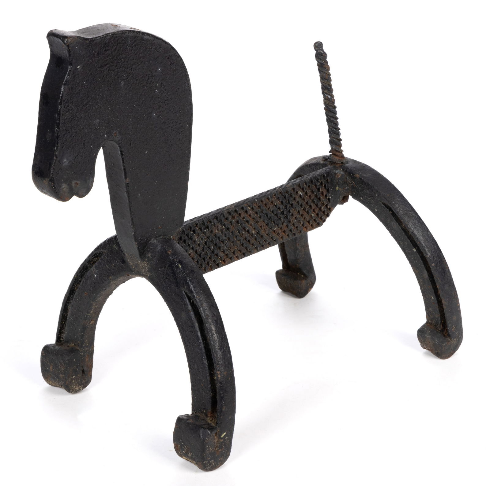 COUNTRY WROUGHT- AND CAST-IRON HORSE BOOT SCRAPER (1 of 4)