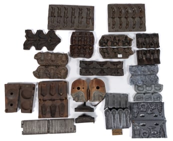 ASSORTED CAST-IRON HARD CANDY AND OTHER MOLDS, UNCOUNTED LOT