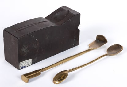 TOWLE SILVERSMITHS CO. "MADEIRA" SWAGE / DIE BLOCK WITH FOUNDRY TOOLS, LOT OF THREE