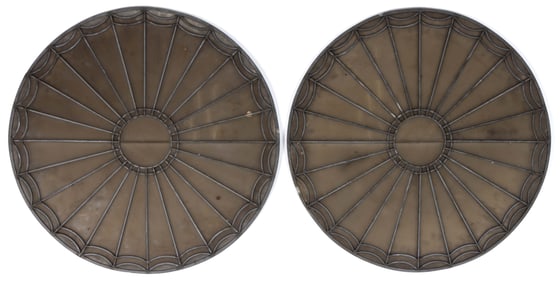 PAIR OF RICHMOND, VIRGINIA ASSOCIATED LEADED-GLASS WINDOWS