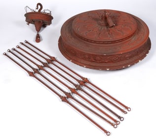 KLIEGL BROTHERS RICHMOND, VIRGINIA ASSOCIATED CHANDELIER AND PARTS