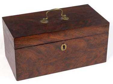 ENGLISH GEORGIAN MAHOGANY TEA CADDY